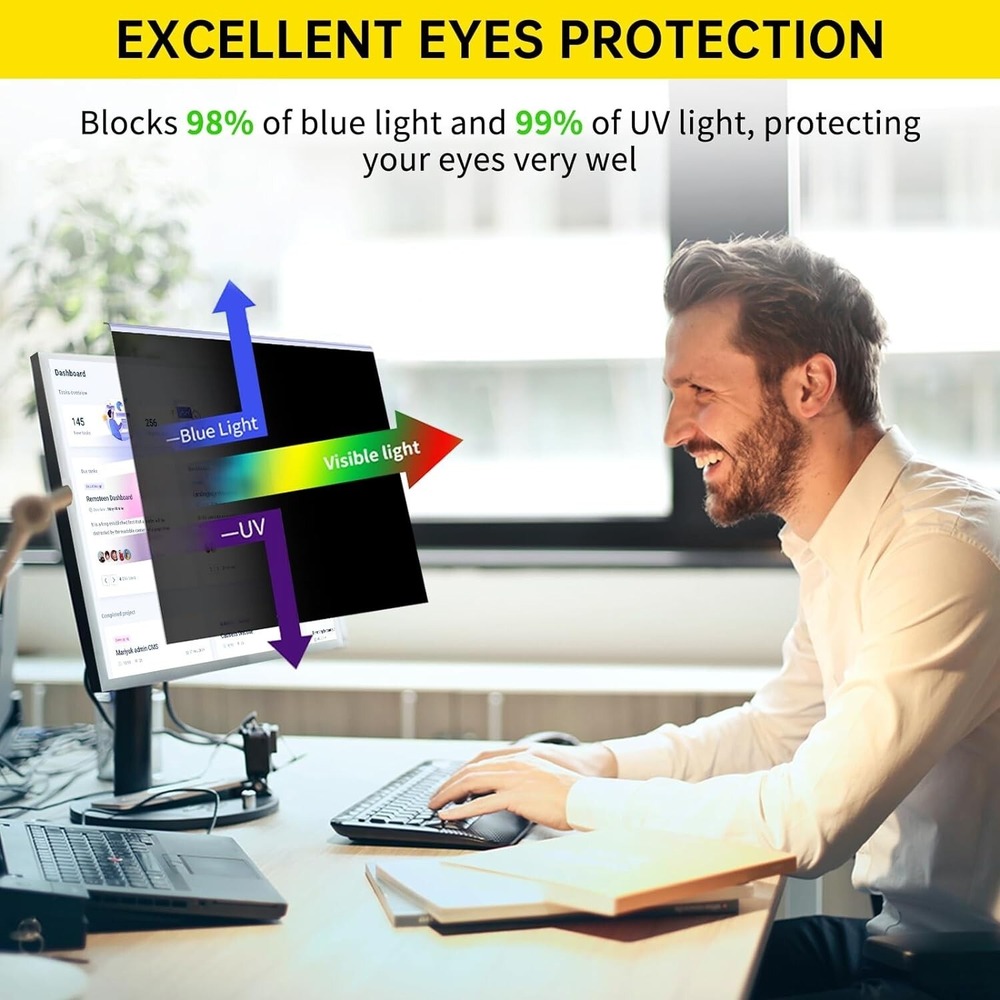 27 Inch Privacy Screen for 16:9 Monitor – Anti-Blue Light & Anti-UV Protection - Picture 11 of 13